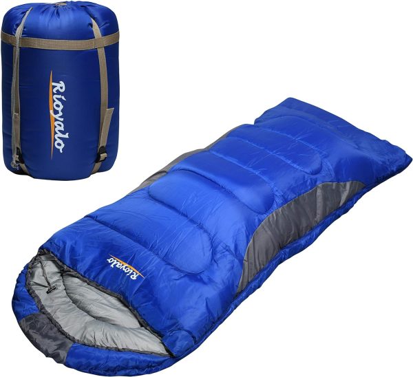 0 Degree Winter Sleeping Bags for Adults Camping (450GSM) - Temp Range (5F–32F) Portable Waterproof Compression Sack- Camping Sleeping Bags for Big and Tall in Env Hoodie: Backpacking Hiking 4 Season