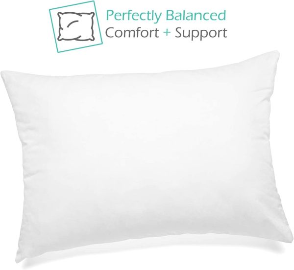 Nestl Toddler Pillow - Pack of 2 Baby Pillows - Organic Cotton Kids Pillow for Sleeping - Soft Kids Travel Pillow - Perfect Toddler Bed Pillow - 13 x 18 Inches,White - Image 3