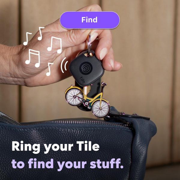 Tile by Life360 Mate (2024) Bluetooth Tracker, Keys Finder and Item Locator for Keys, Bags and More. Phone Finder. Both iOS and Android Compatible. 1-Pack (Black) - Image 3