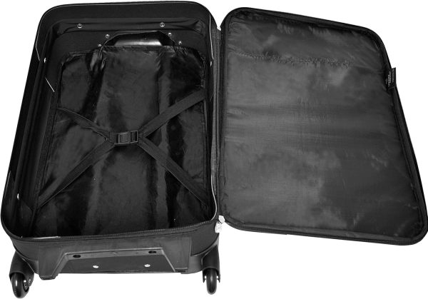 Euro Carry-On Luggage, Black, 3-Piece Set - Image 3