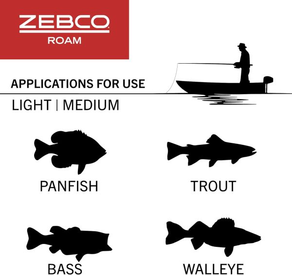 Zebco Roam Telescopic Fishing Rod and Spinning or Spincast Fishing Reel Combo, Durable 6-Foot Fiberglass Rod with ComfortGrip Handle, Pre-spooled with Zebco Cajun Fishing Line - Image 10